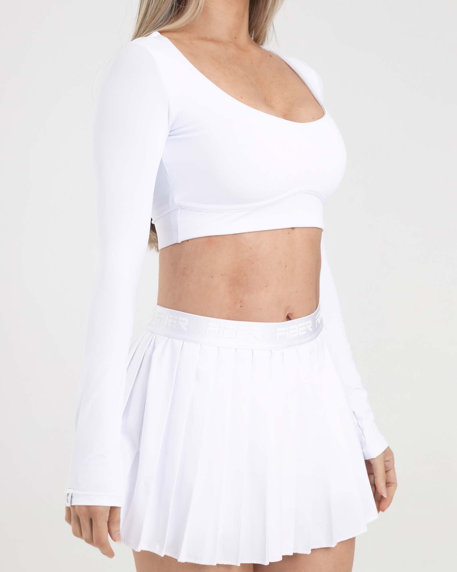 Top manga larga blanco eterea FIBER