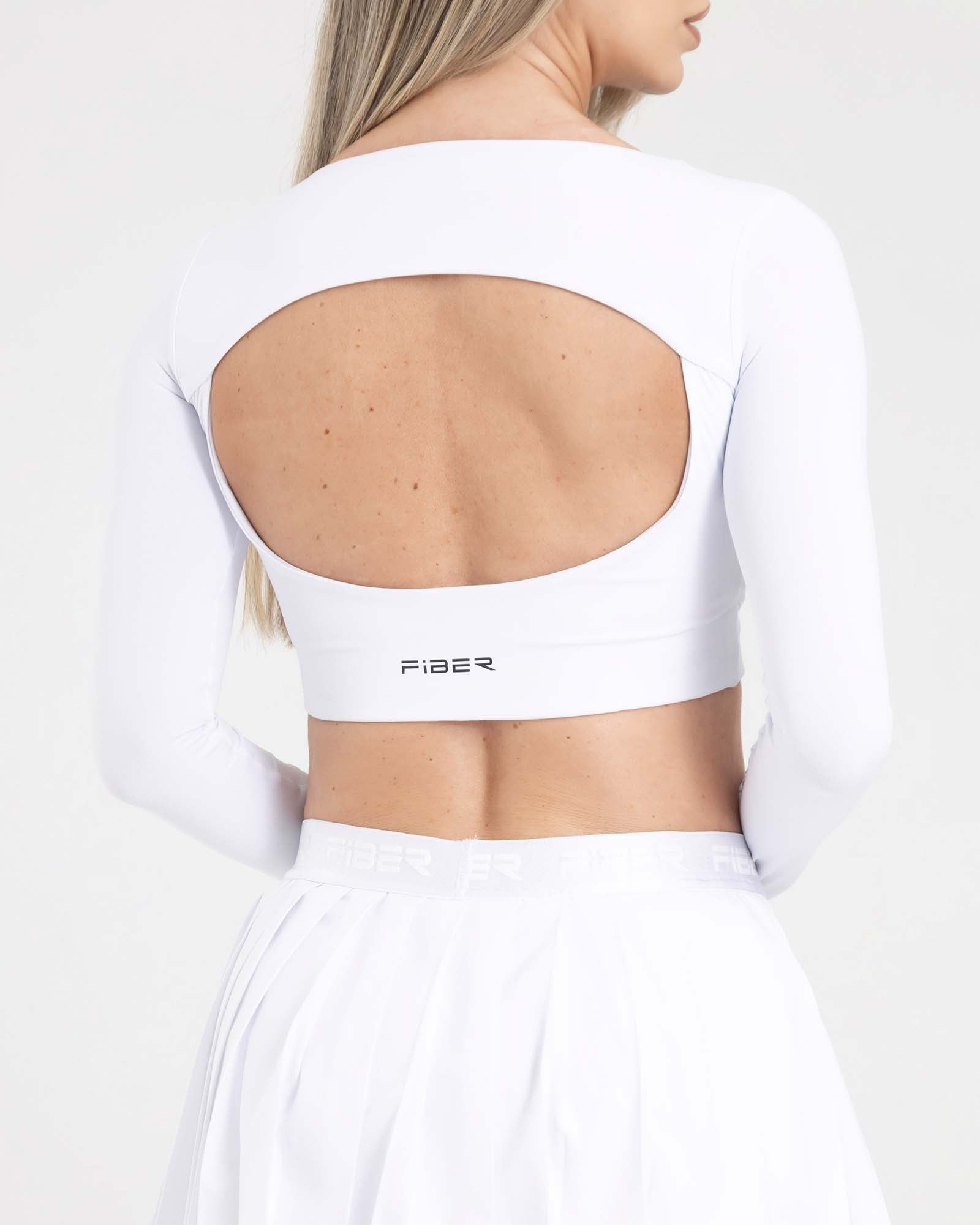 Top manga larga blanco eterea FIBER