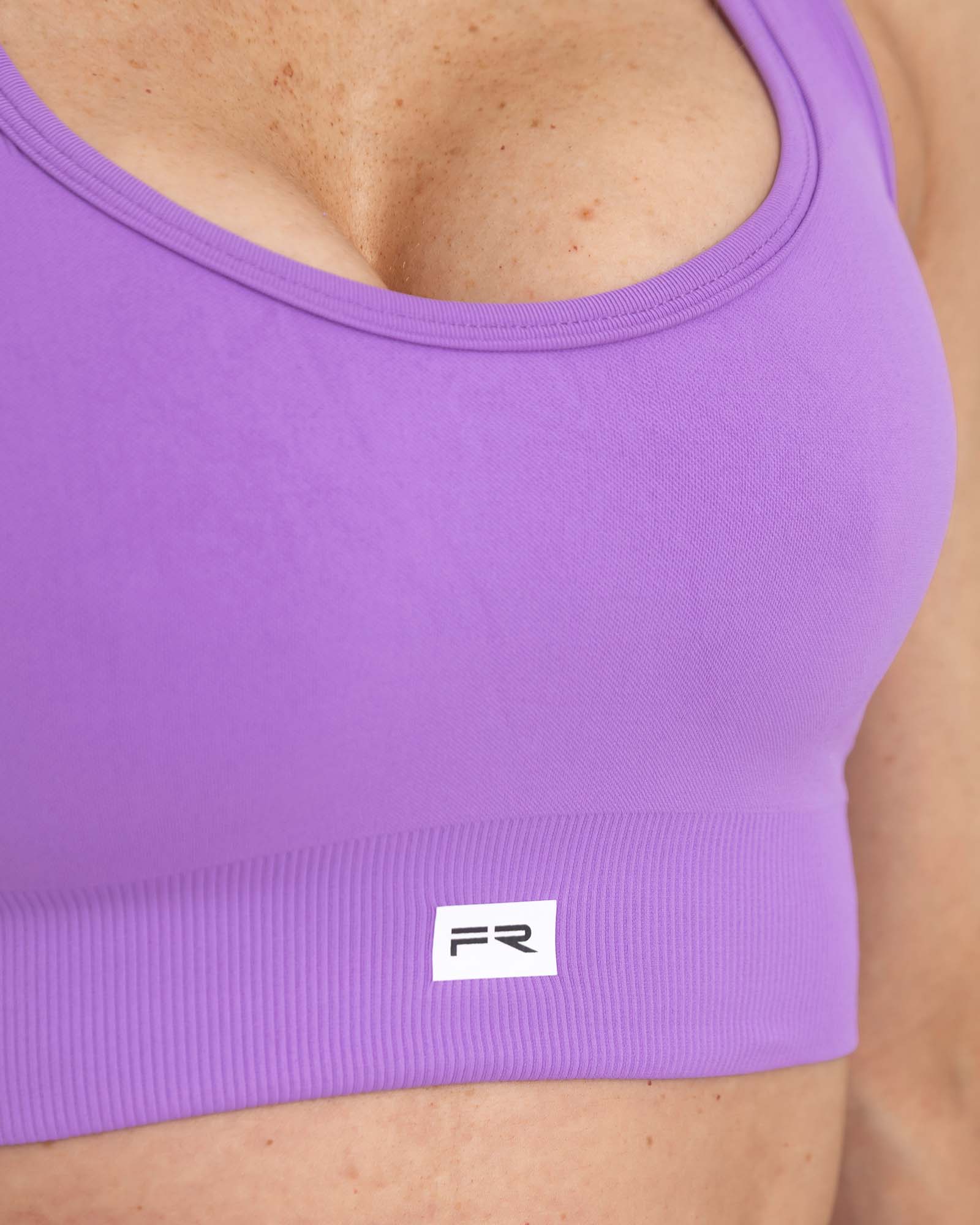 Top manga sisa seamless morado eterea FIBER