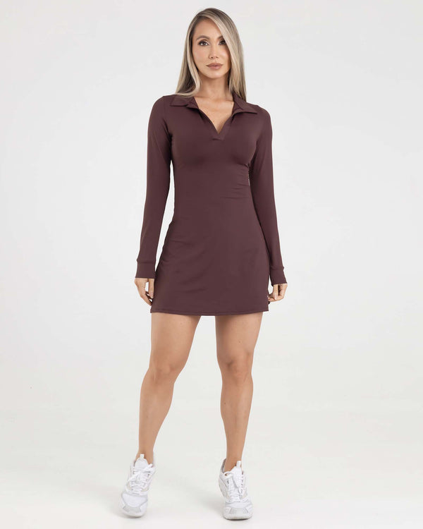 Vestido manga larga cocoa eterea FIBER