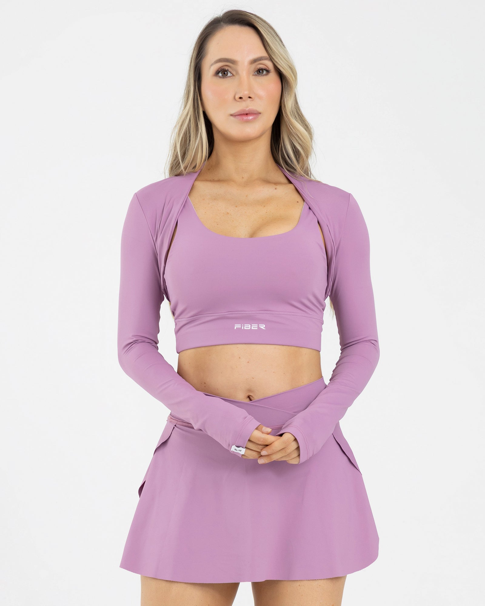 Top complemento capa rosa movimiento nivel arriba FIBRA