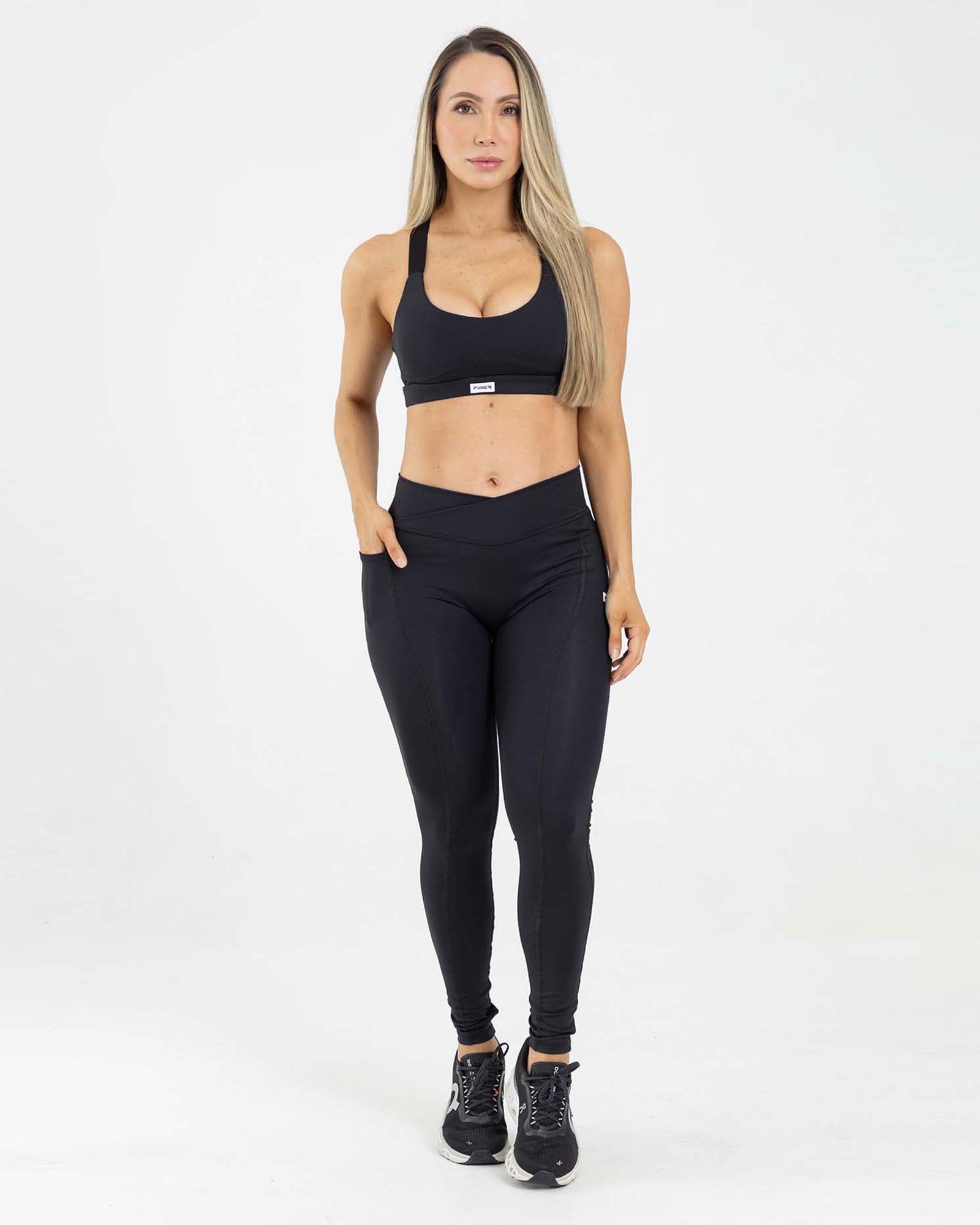 Leggings boost negro level up FIBER