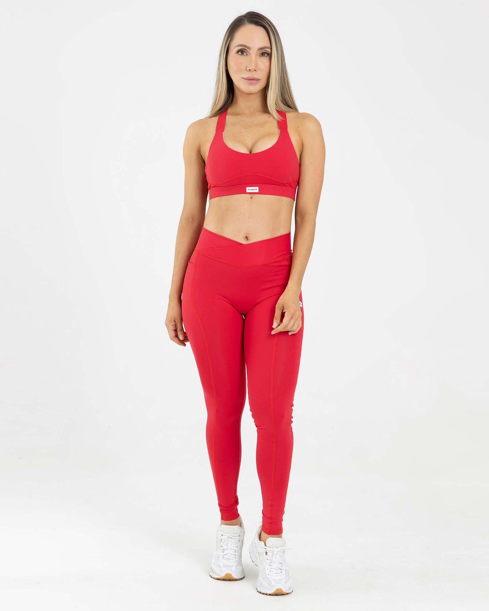Leggings boost rojo escarlata sube de nivel FIBRA