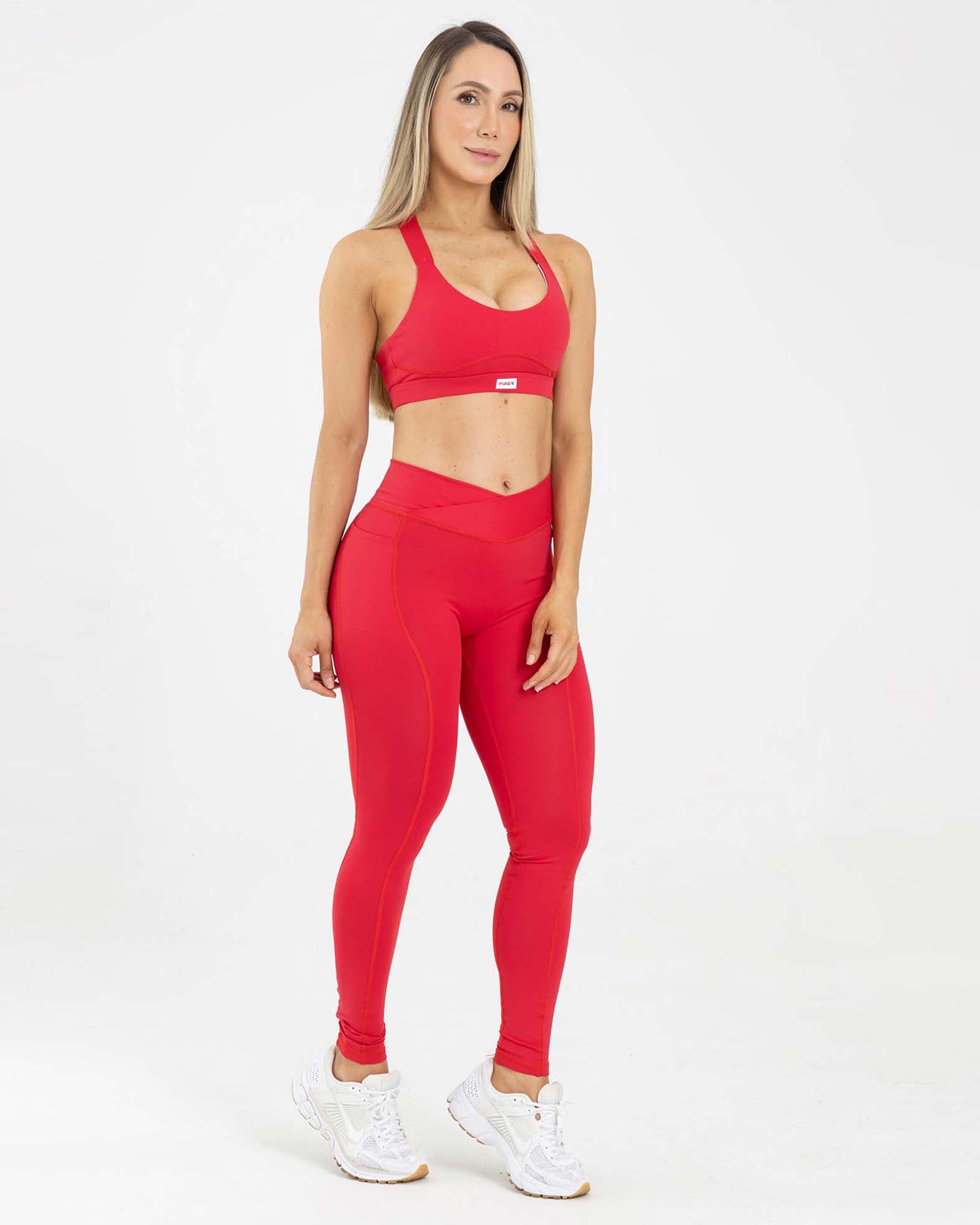Leggings boost rojo escarlata sube de nivel FIBRA