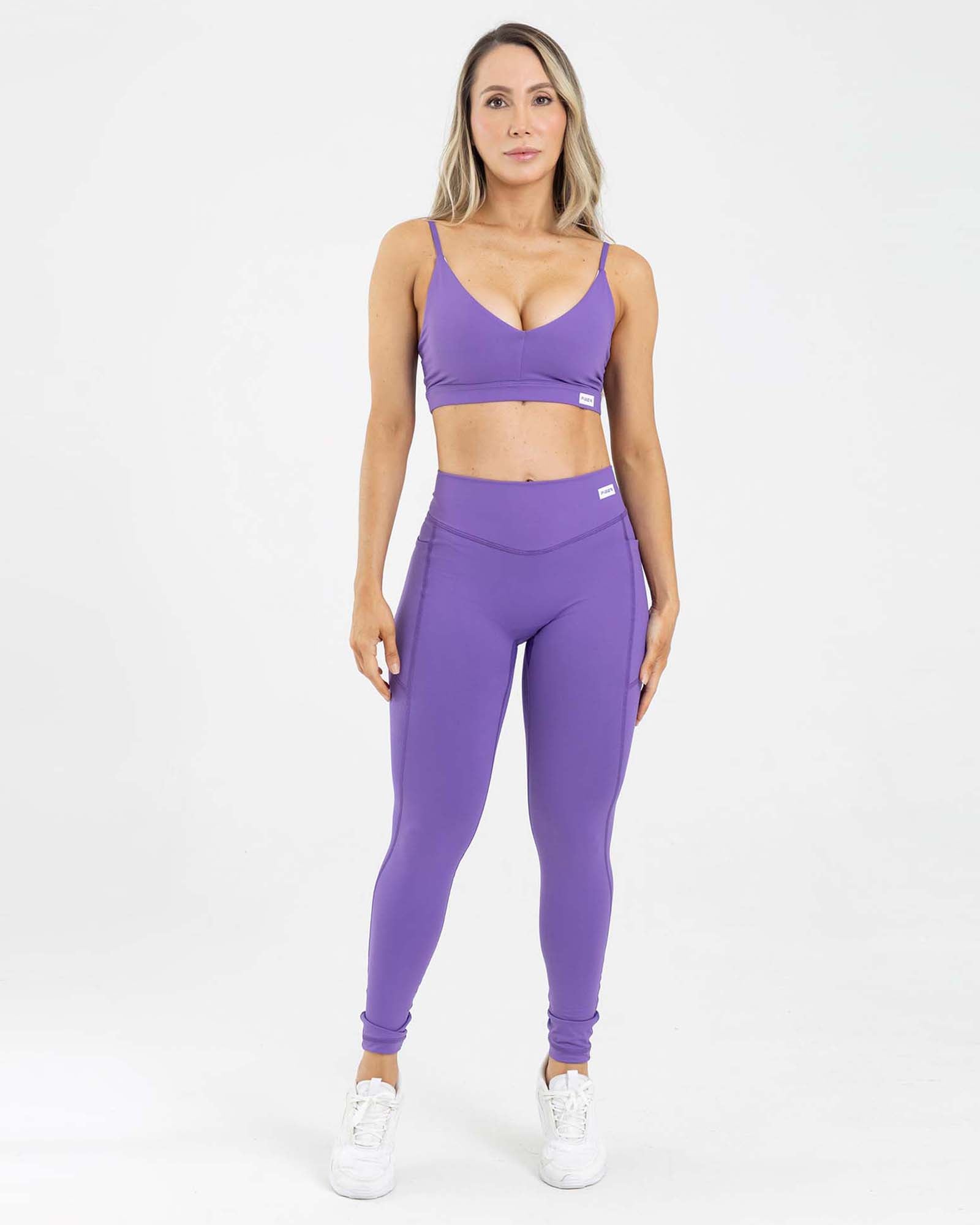 Leggings mueven el nivel lavanda morado FIBRA