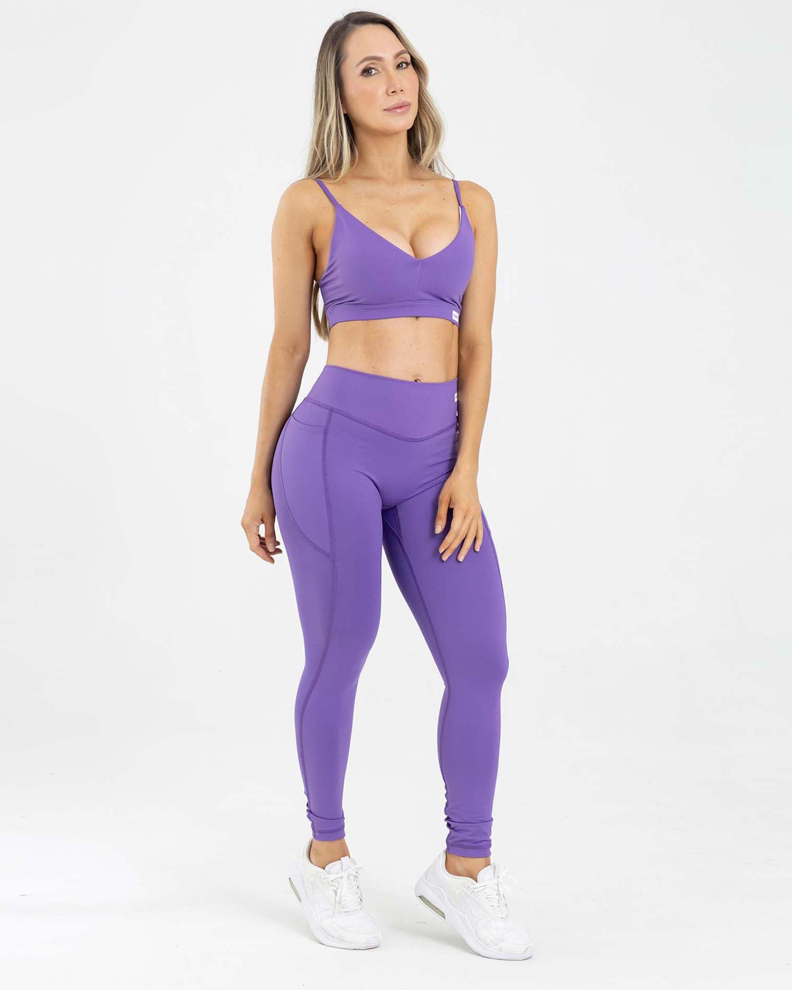Leggings mueven el nivel lavanda morado FIBRA