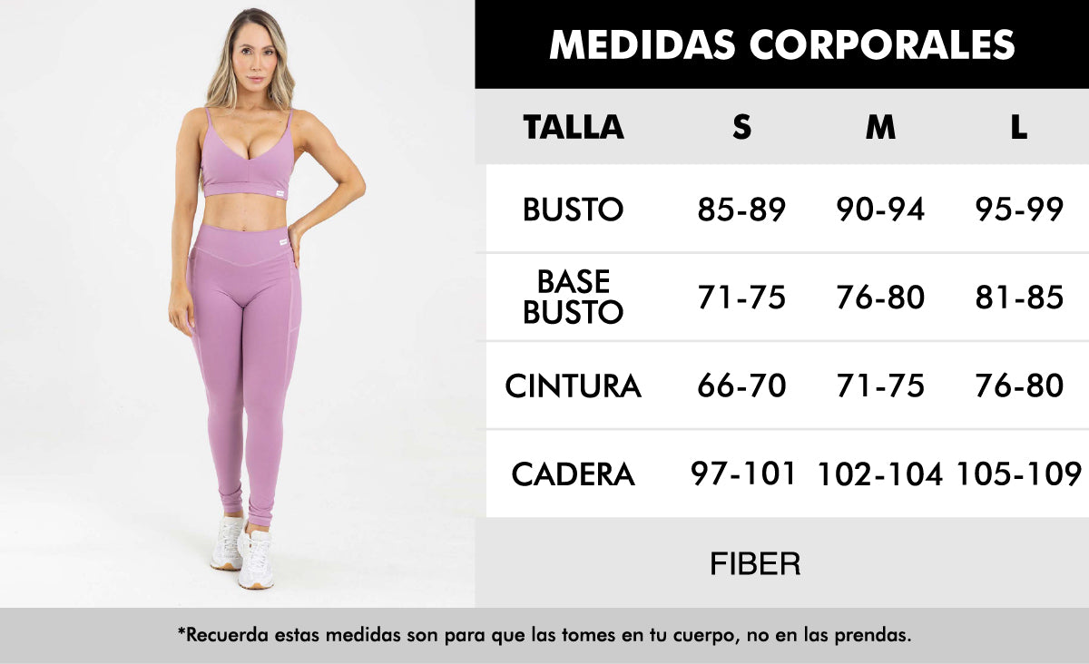 Leggings mueven el nivel lavanda morado FIBRA