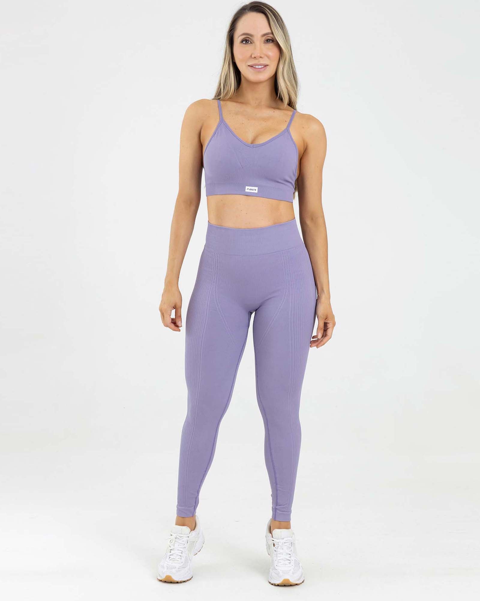 Leggings sin costuras esculpir lila subir de nivel FIBRA