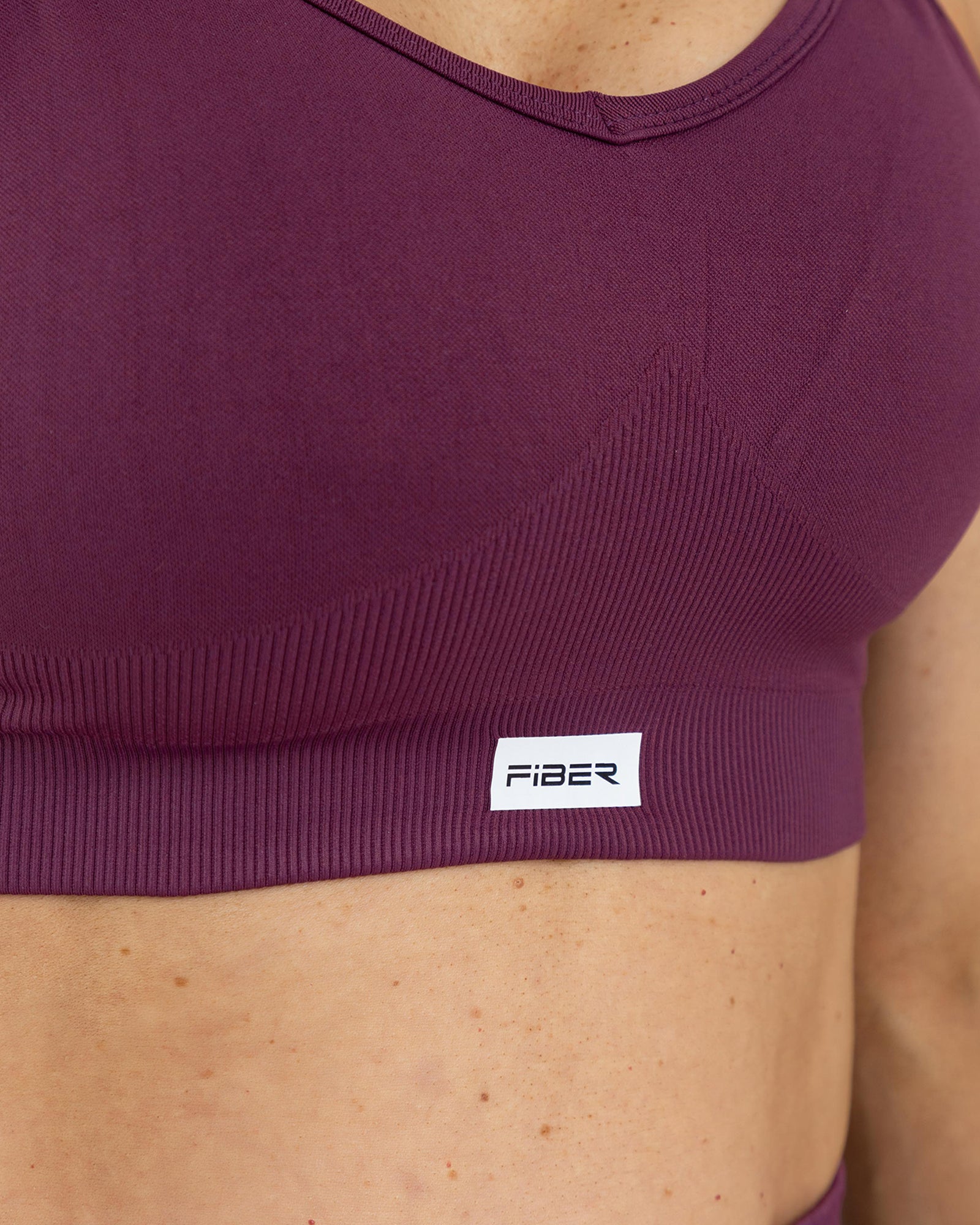 Top seamless sculpt vinotinto burgundy level up FIBER