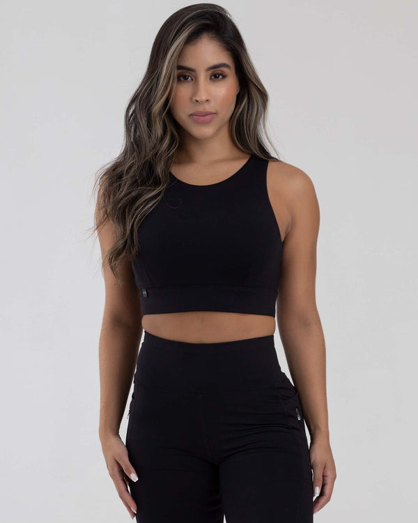 Top manga sisa cross back negro adventure FIBER