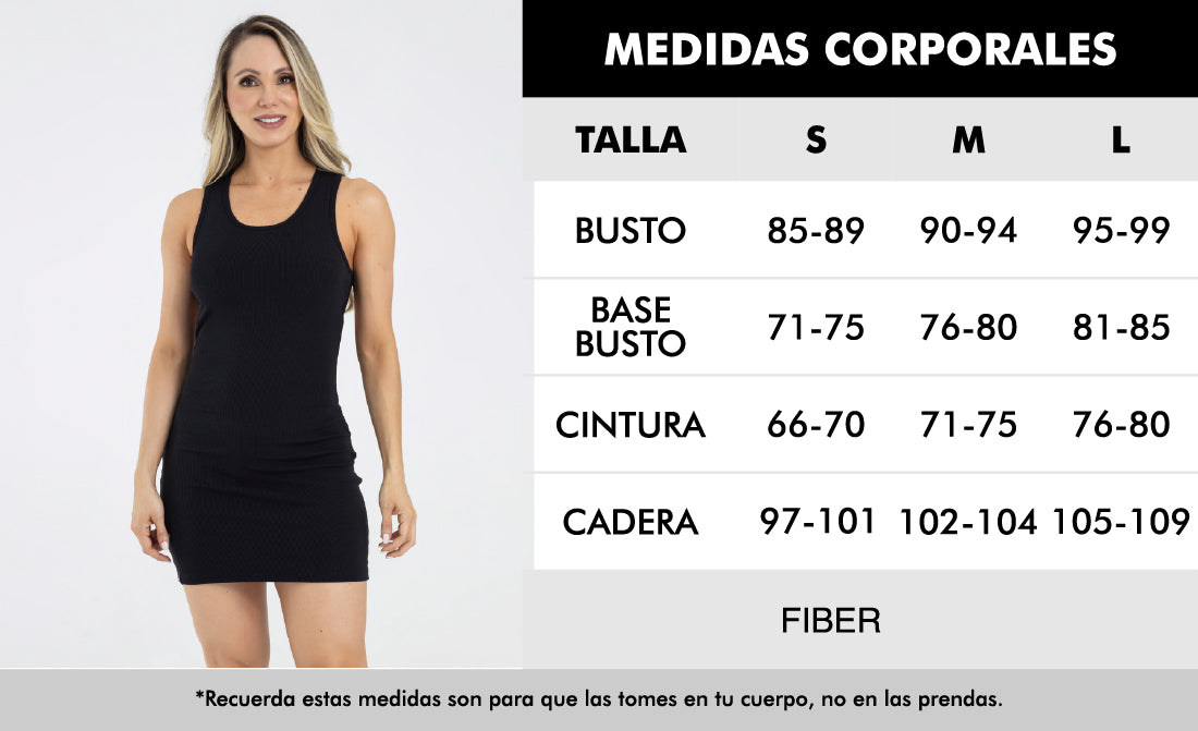 Vestido casualwear negro pilates FIBER