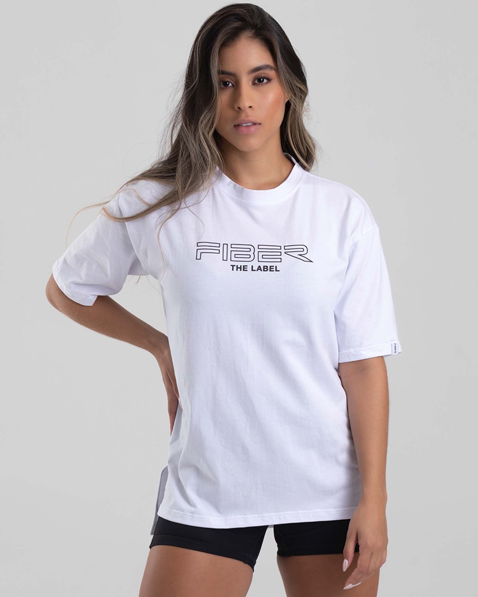 Camiseta oversize sublime blanca FIBER